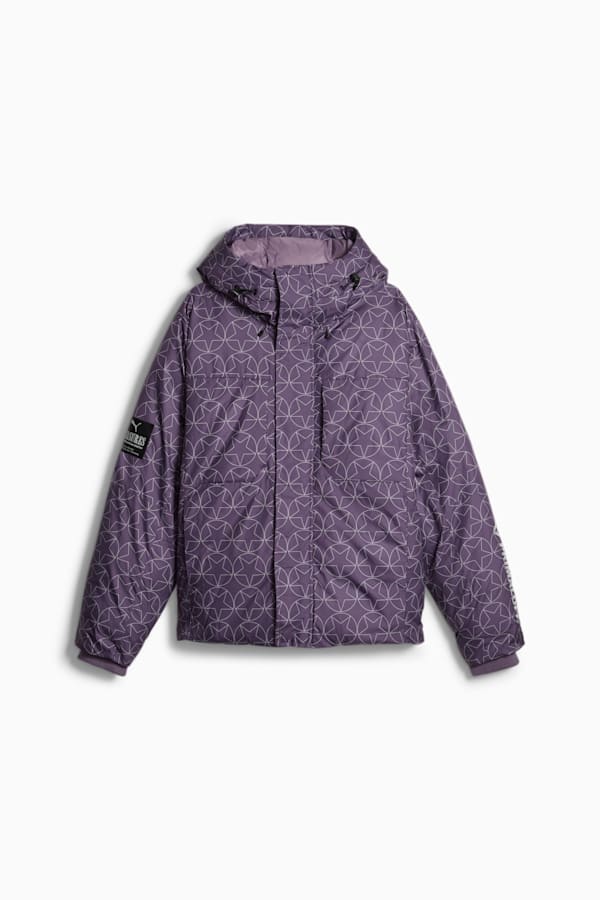 PUMA x PLEASURES Men's Puffer Jacket, Purple Charcoal, extralarge