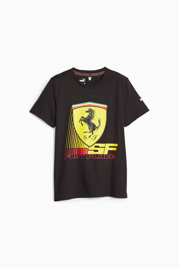 Scuderia Ferrari Youth Motorsport Tee, PUMA Black, extralarge