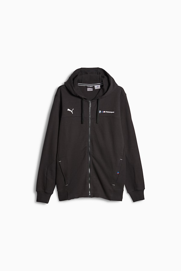 BMW M Motorsport Men's Hooded Sweat Jacket, PUMA Black, extralarge