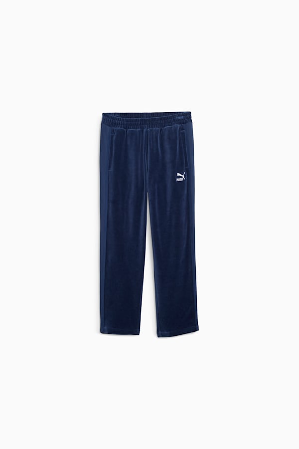 T7 Men's Velour Track Pants, Persian Blue, extralarge