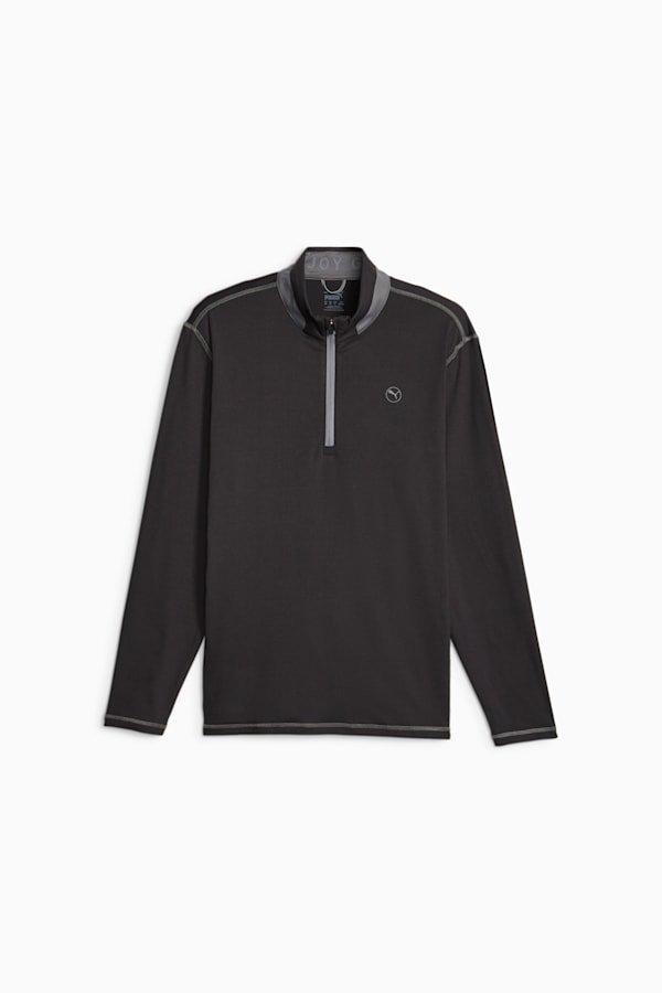 Men's Golf Lightweight Quarter-Zip, PUMA Black-Slate Sky, extralarge