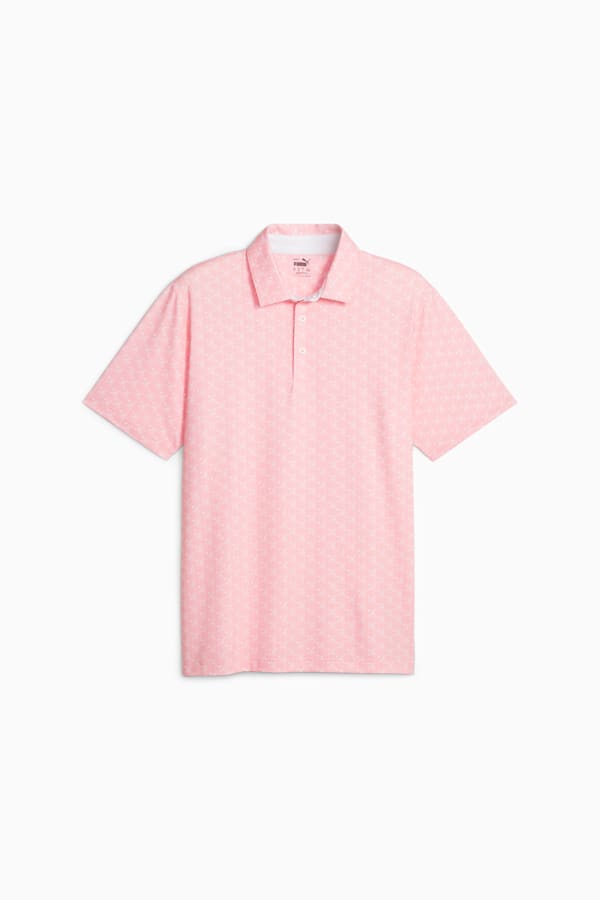 MATTR Palms Men's Golf Polo, Peach Smoothie-White Glow, extralarge-GBR