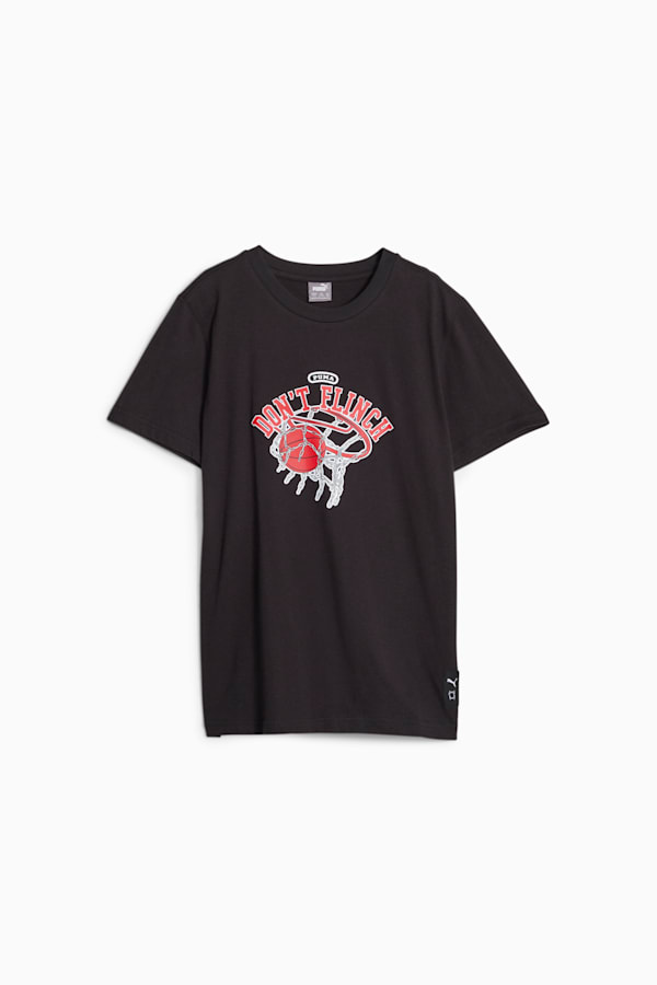 Basketball Graphic Youth Tee, PUMA Black, extralarge