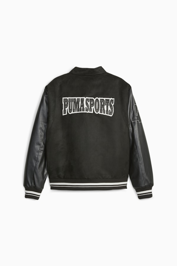 PUMA TEAM Men's Varsity Jacket, PUMA Black, extralarge