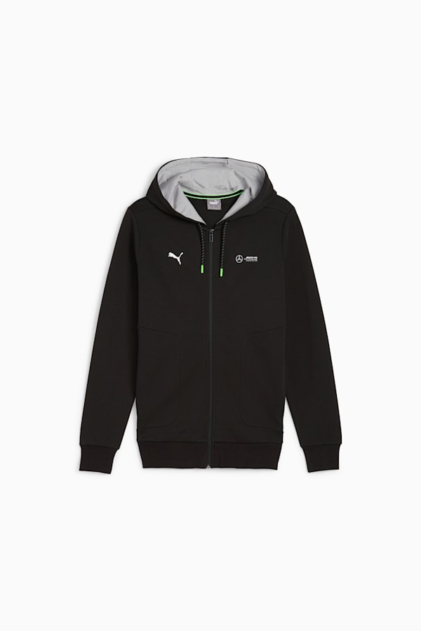 Mercedes-AMG Petronas Motorsport Men's Hooded Sweat Jacket, PUMA Black, extralarge