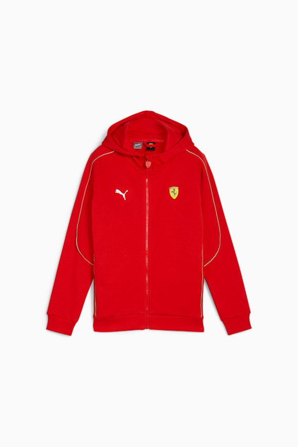 Scuderia Ferrari Race Youth Motorsport Hooded Sweat Jacket, Rosso Corsa, extralarge-GBR