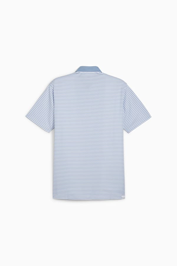 Pure Stripe Men's Golf Polo, Zen Blue-White Glow, extralarge-GBR