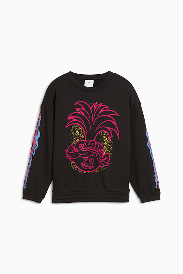 PUMA x TROLLS Kids' Sweatshirt, PUMA Black, extralarge