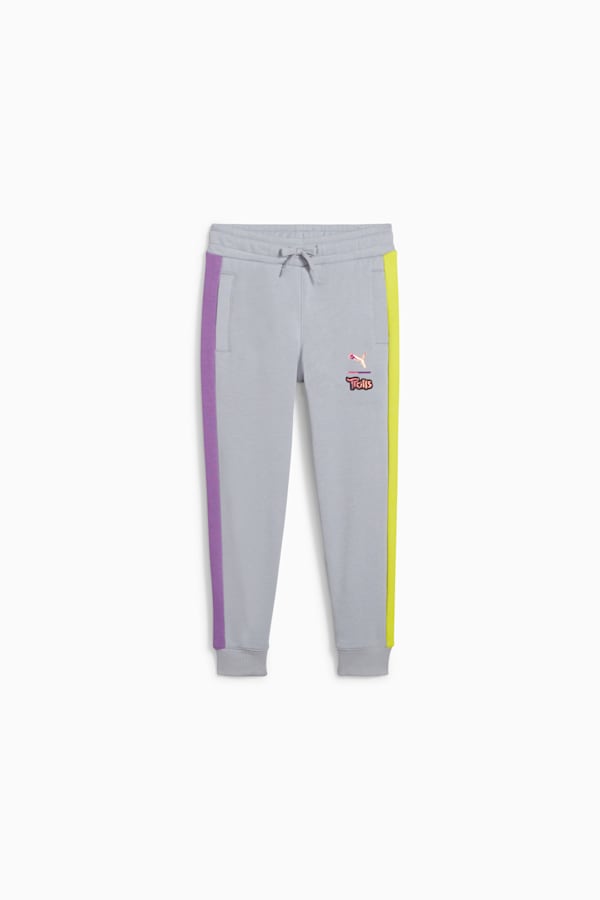 PUMA x TROLLS Kids' T7 Track Pants, Gray Fog, extralarge-GBR