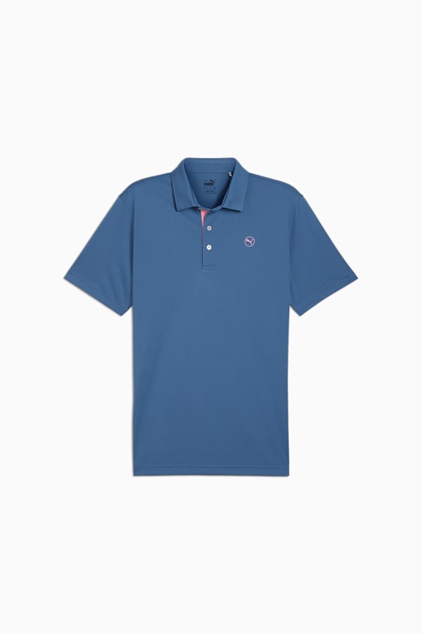 Pure Solid Men's Golf Polo, Blue Horizon, extralarge