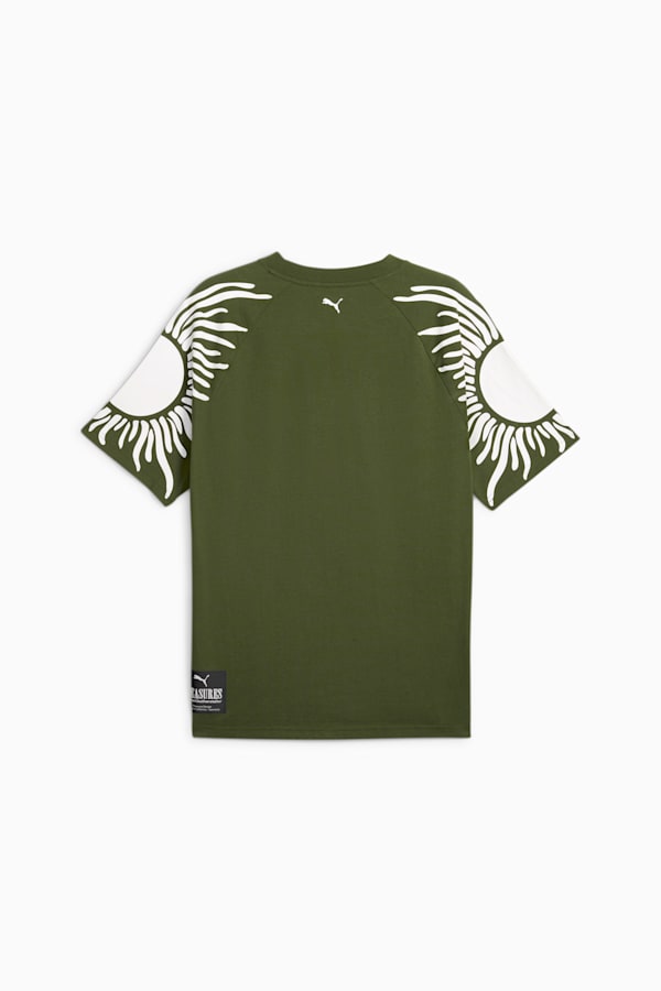 PUMA x PLEASURES Graphic Tee, Myrtle, extralarge-GBR