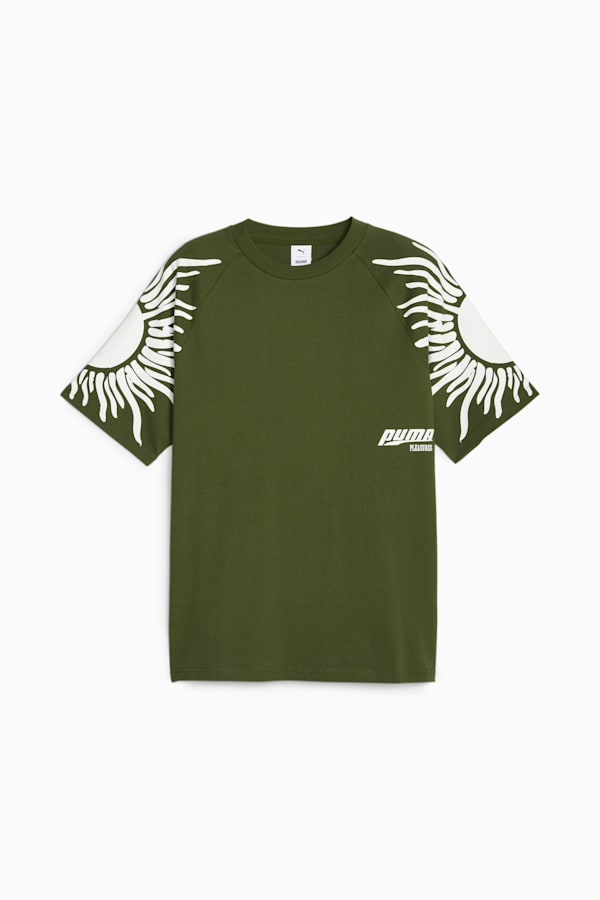 PUMA x PLEASURES Graphic Tee, Myrtle, extralarge-GBR