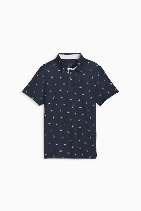 MATTR Skulls Polo Boys, Deep Navy-Melon Punch, extralarge-GBR