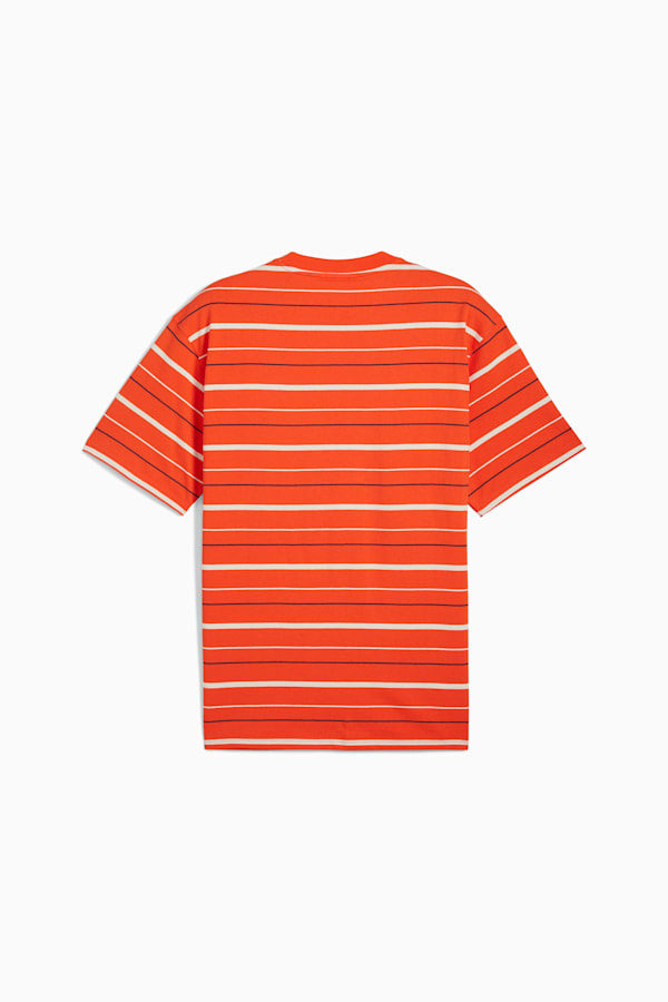 MMQ Striped Tee Men, Redmazing, extralarge