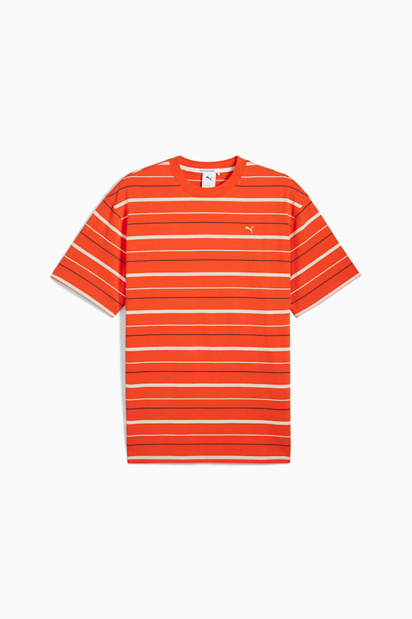 MMQ Striped Tee Men, Redmazing, extralarge