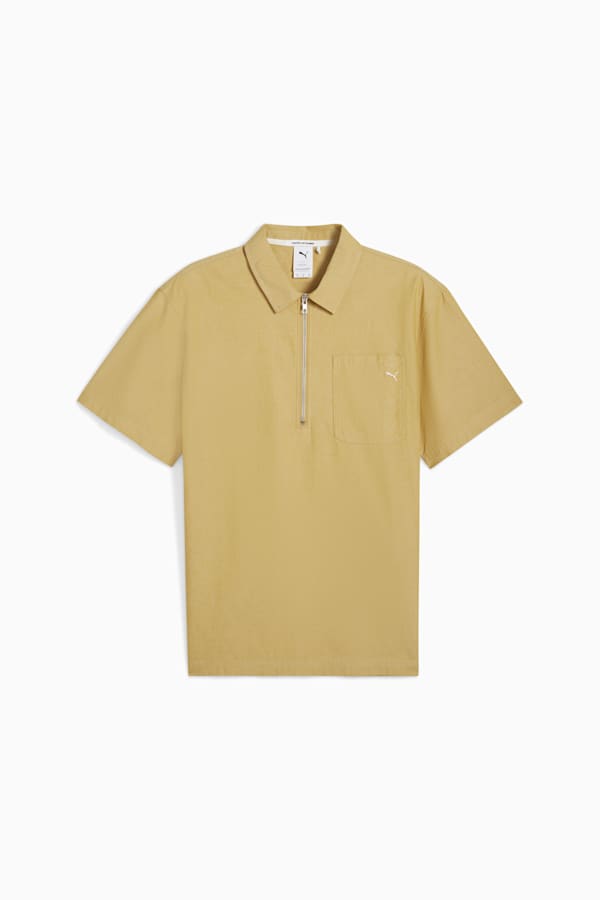 MMQ Half-Zip Shirt Men, Golden Fog, extralarge