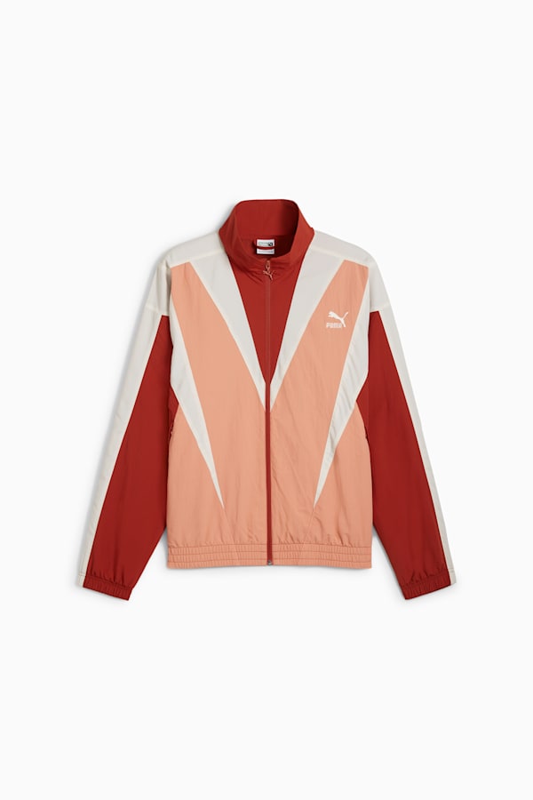 CLUB DE COURSE Track Jacket Unisex, Deeva Peach-Mars Red, extralarge
