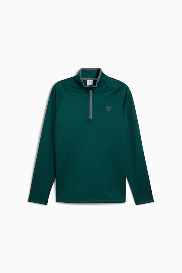 Waffle Fleece Golf Quarter-Zip Men, Dark Myrtle, extralarge