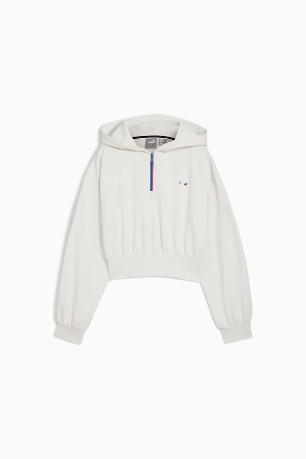 BMW M Motorsport ESS+ Half-Zip Hoodie Women, Vapor Gray, extralarge-GBR