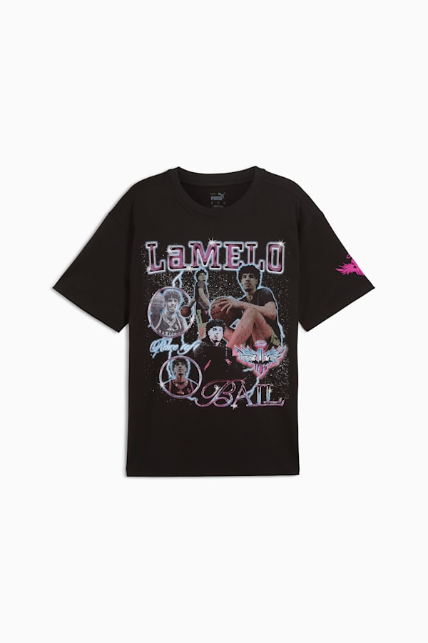Melo Iridescent Hornets Basketball Tee Men, PUMA Black, extralarge