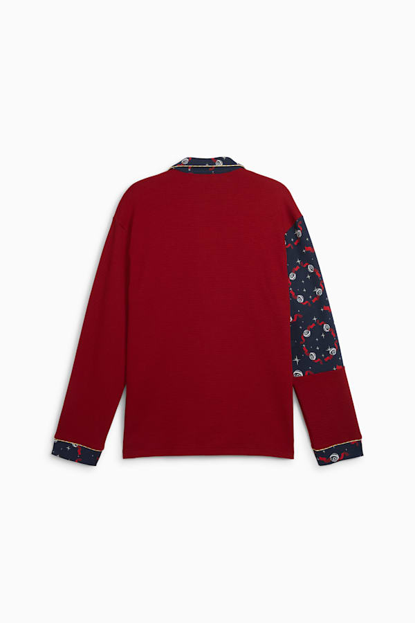 PUMA HOOPS x POLAR EXPRESS PJ Top Men, Club Navy-Intense Red-AOP, extralarge-GBR