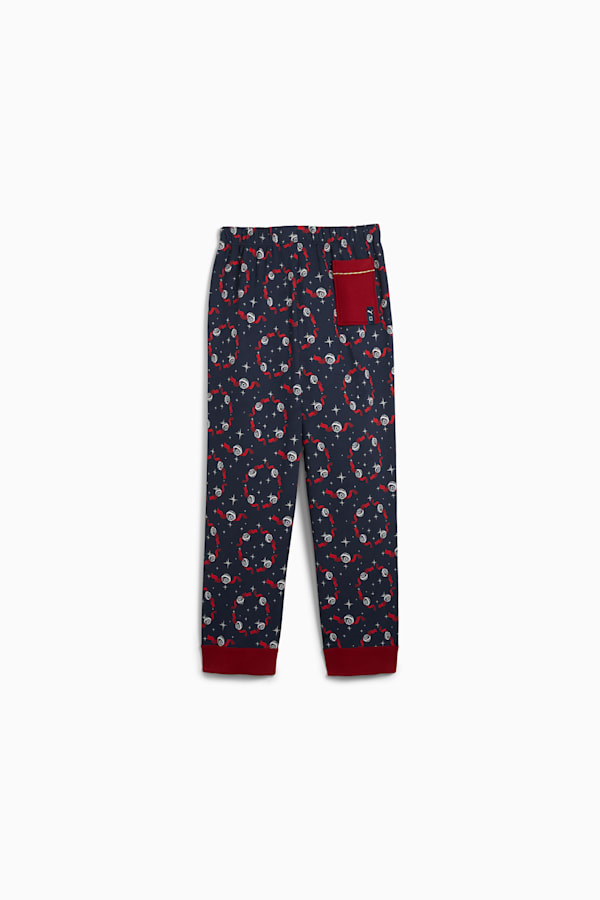 PUMA HOOPS x POLAR EXPRESS PJ Pants Men, Club Navy-Intense Red-AOP, extralarge-GBR