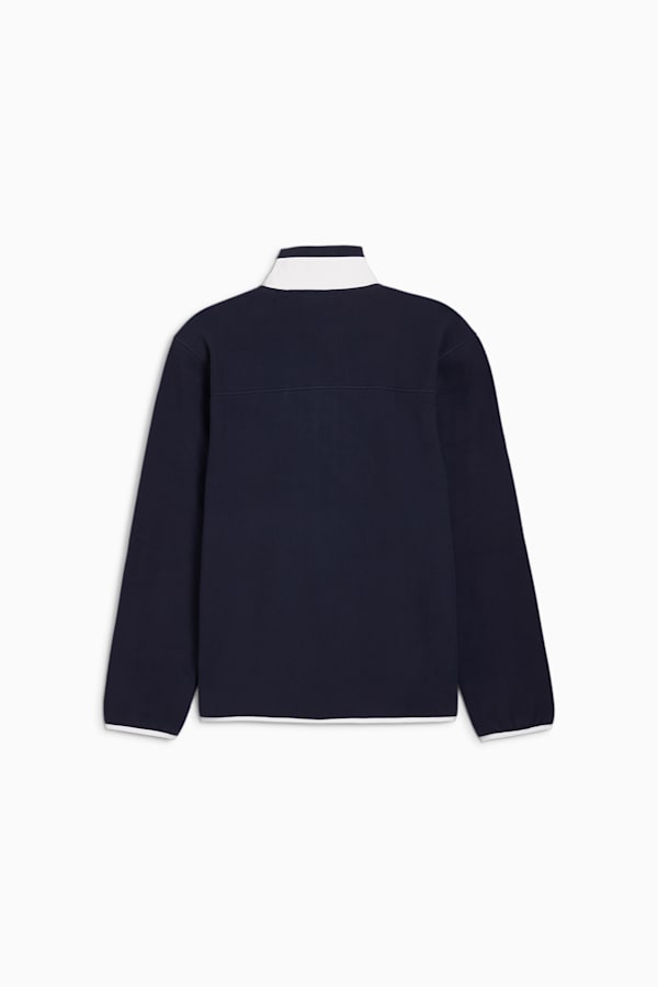 Quarter-Zip Fleece Golf Top Men, Deep Navy-White Glow, extralarge