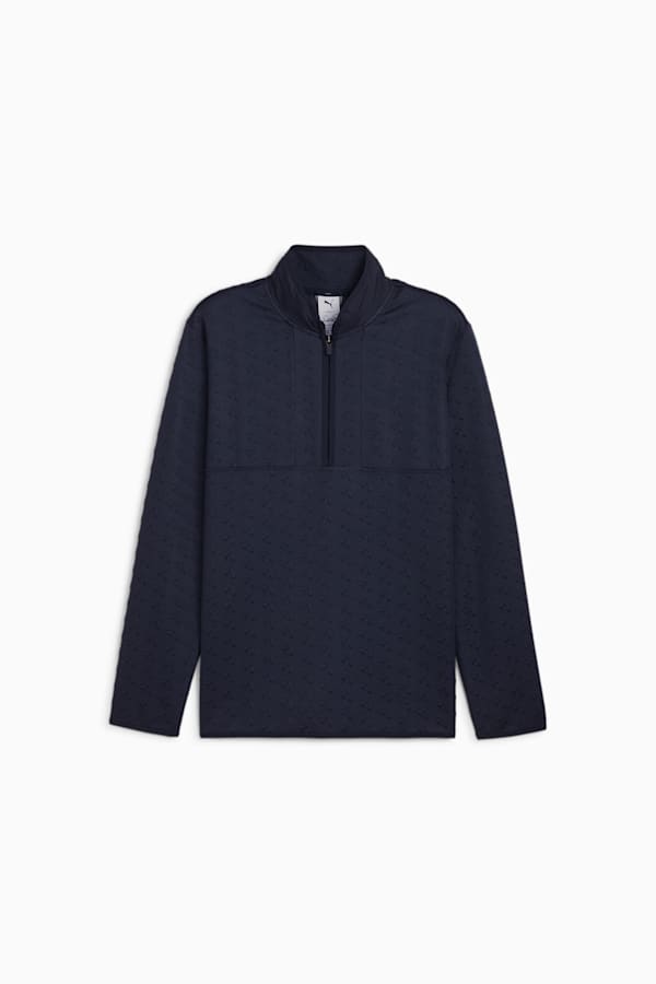 PUMA x ARNOLD PALMER Jacquard Quarter-Zip Top Men, Deep Navy, extralarge-GBR