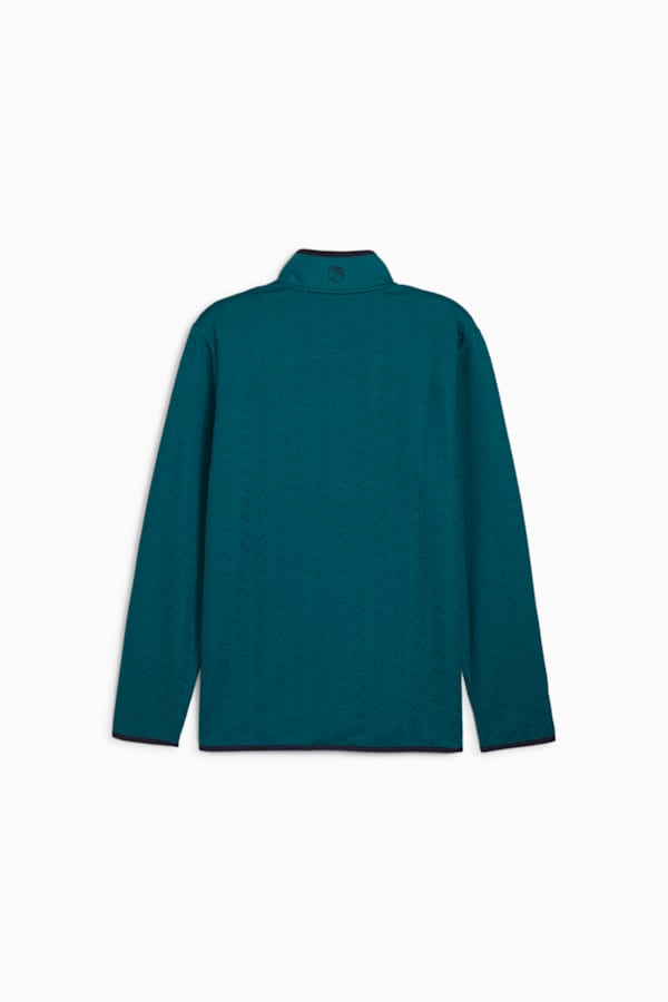 PUMA x ARNOLD PALMER Jacquard Quarter-Zip Top Men, Cold Green, extralarge-GBR