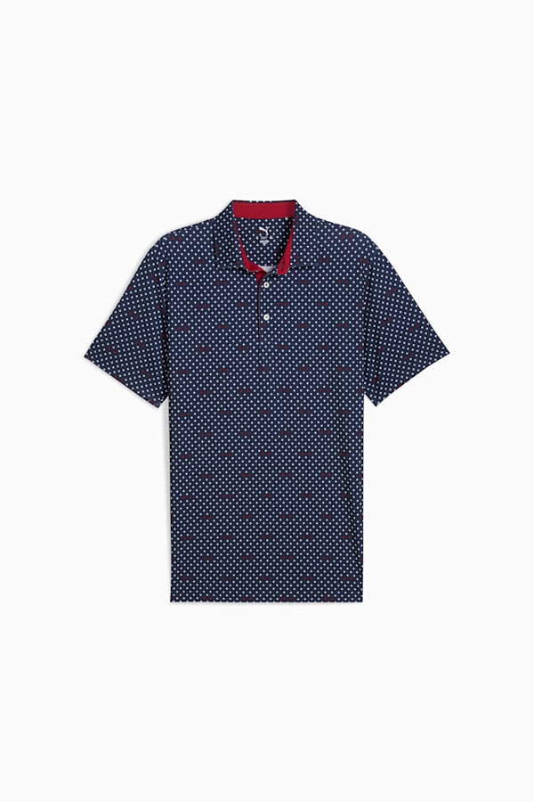 MATTR Burgh Golf Polo Men, Deep Navy-White Glow, extralarge