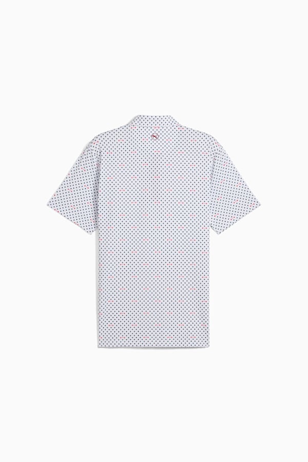MATTR Burgh Golf Polo Men, White Glow-Deep Navy, extralarge