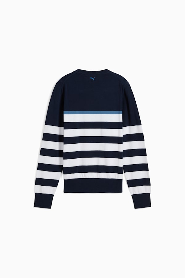 Resort Stripe Sweater Women, Deep Navy-White Glow, extralarge