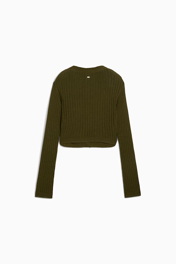 YONA Long Sleeve Knit Top Women, Olive Drab, extralarge