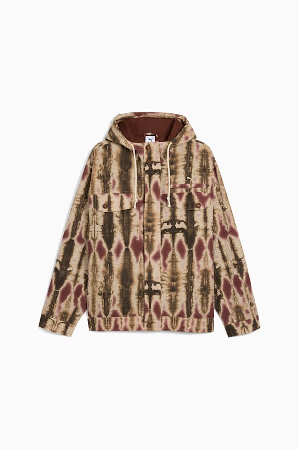 PALAIS ARTISAN Seersucker Jacket Men, Chocotart, extralarge