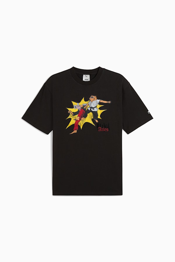 PUMA x ARIES Graphic Tee Unisex, PUMA Black, extralarge