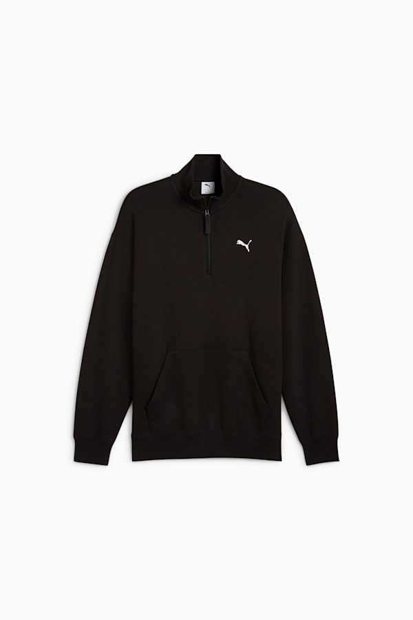 WARDROBE ESS Relaxed Half Zip Crew Men, PUMA Black, extralarge