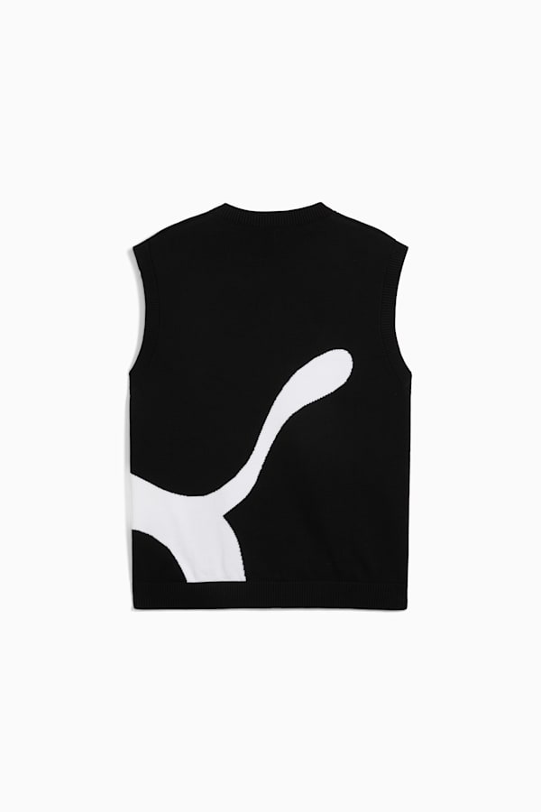 FUTURE.PUMA.ARCHIVE Relaxed Graphic Knitted Vest Unisex, PUMA Black, extralarge