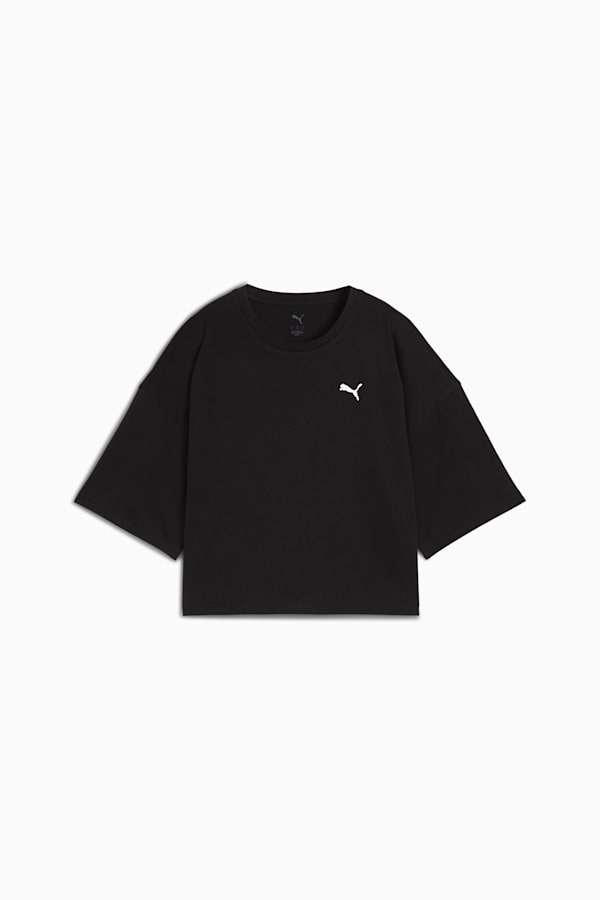 WARDROBE Essentials Oversized Short Tee Women, PUMA Black, extralarge