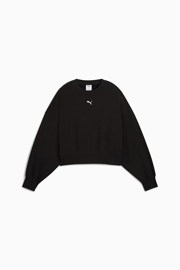 WARDROBE Essentials Oversized Crew Women, PUMA Black, extralarge