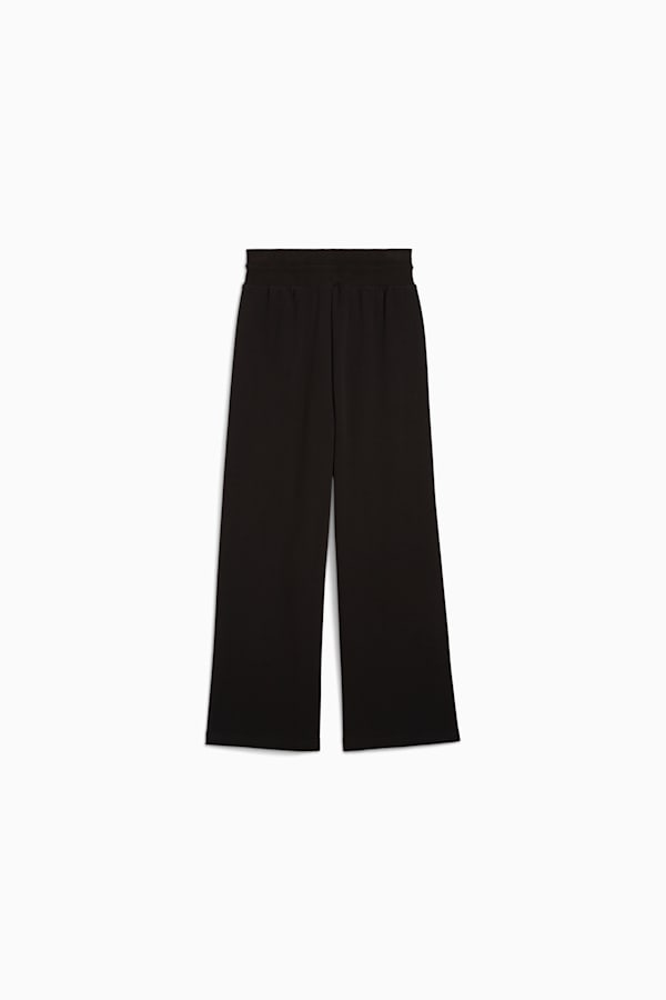 Wardrobe Essentials Relaxed Wide Leg Sweatpants Women, PUMA Black, extralarge-GBR