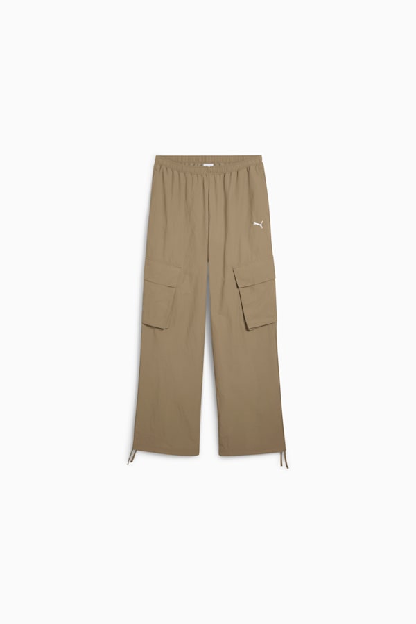 WARDROBE Essentials Relaxed Woven Cargo Pants Women, Velvet Moss, extralarge