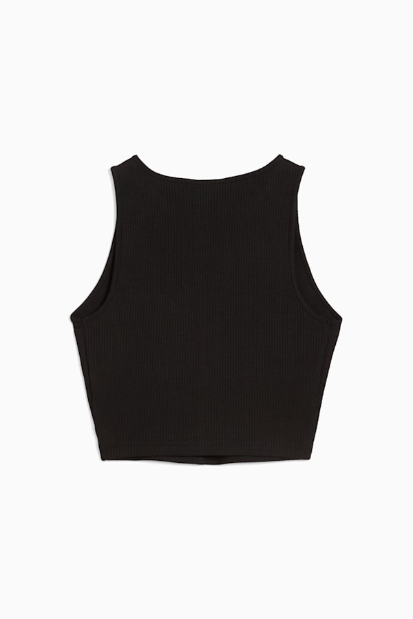 WARDROBE Essentials Ribbed Crop Top Women, PUMA Black, extralarge