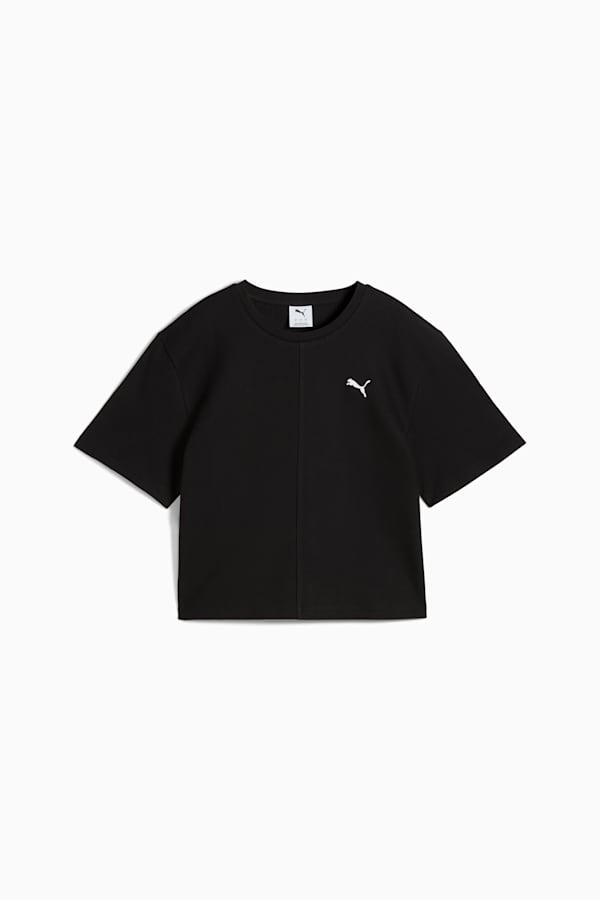 WARDROBE Essentials Ribbed Relaxed Tee Women, PUMA Black, extralarge