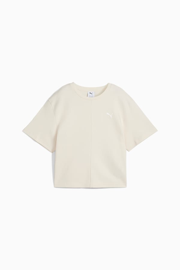 WARDROBE Essentials Ribbed Relaxed Tee Women, Alpine Snow, extralarge