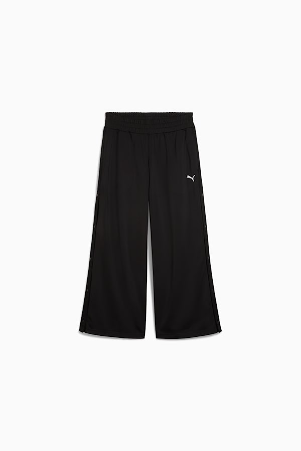 WARDROBE Essentials Low Rise Popper Pants Women, PUMA Black, extralarge