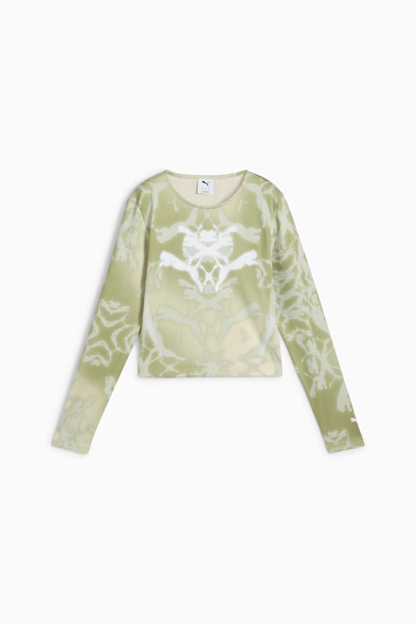 DARE TO Long Sleeve Tee Women, Pistachio Green-AOP, extralarge-GBR