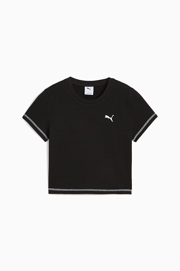 DARE TO Textured Baby Tee Women, PUMA Black, extralarge