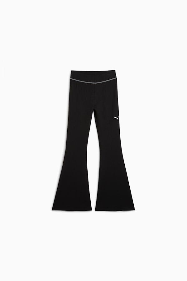 DARE TO Textured Flared Leggings Women, PUMA Black, extralarge