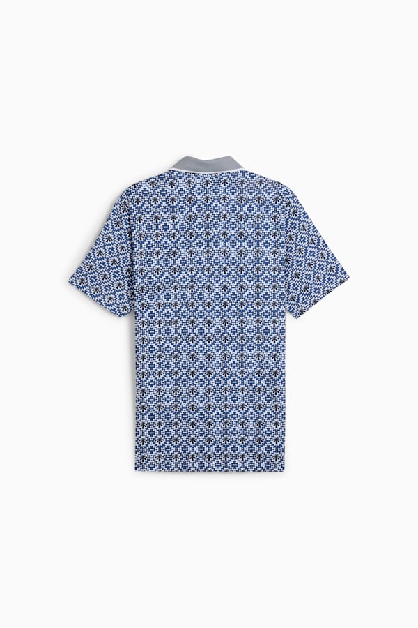 PUMA x PALM TREE CREW Tile Golf Polo Men, White Glow-Deep Navy, extralarge