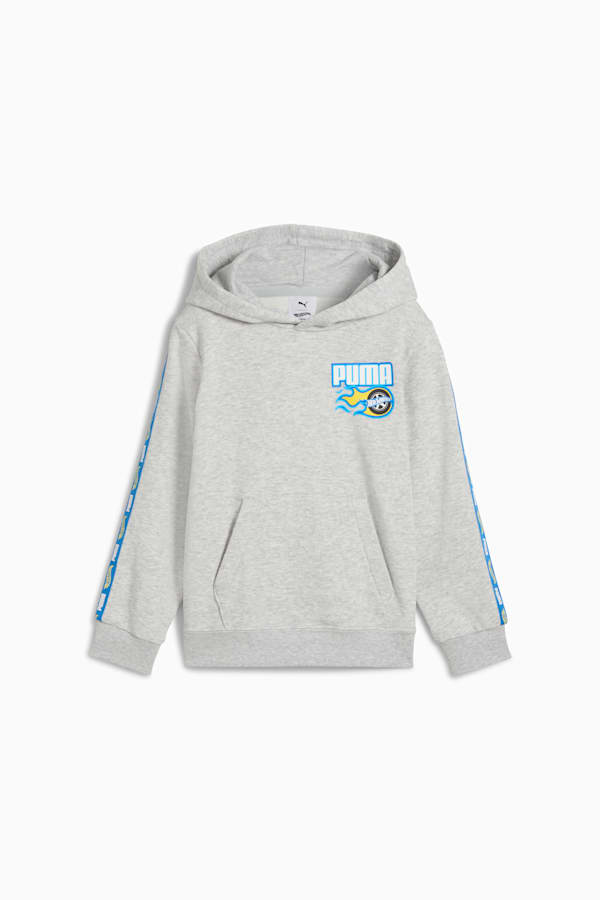PUMA x HOT WHEELS™ Hoodie Kids, Light Gray Heather, extralarge-GBR